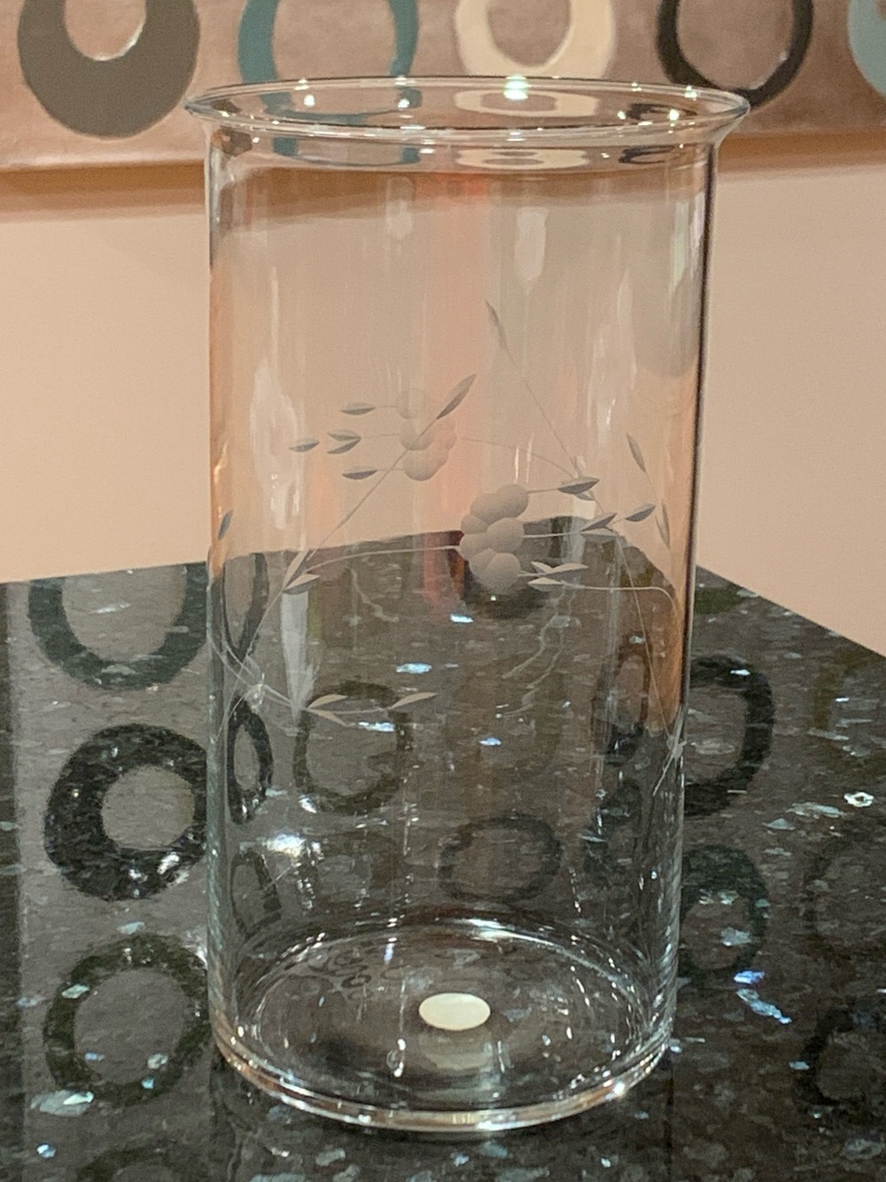 Rare Princess House Exclusive hurricane vase handcut Heritage USA Made 10” Vtg
